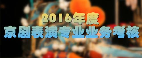 国产老女人操屄视频国家京剧院2016年度京剧表演专业业务考...